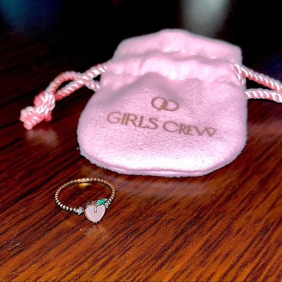 Girls Crew Peach Ring Rose Gold - Picture 1 of 4